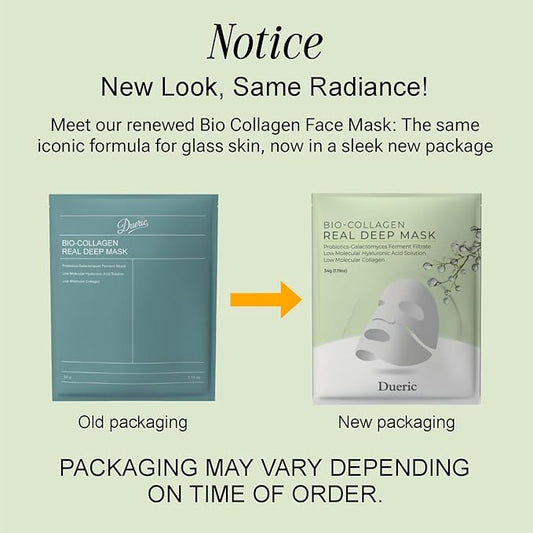 4 Pack Real Deep Bio-Collagen Face Mask Hydrating Overnight Hydrogel Wrinkle Reduction Pore Minimizing, Elasticity Improvement Korean Skin Care Overnight 34g x4ea