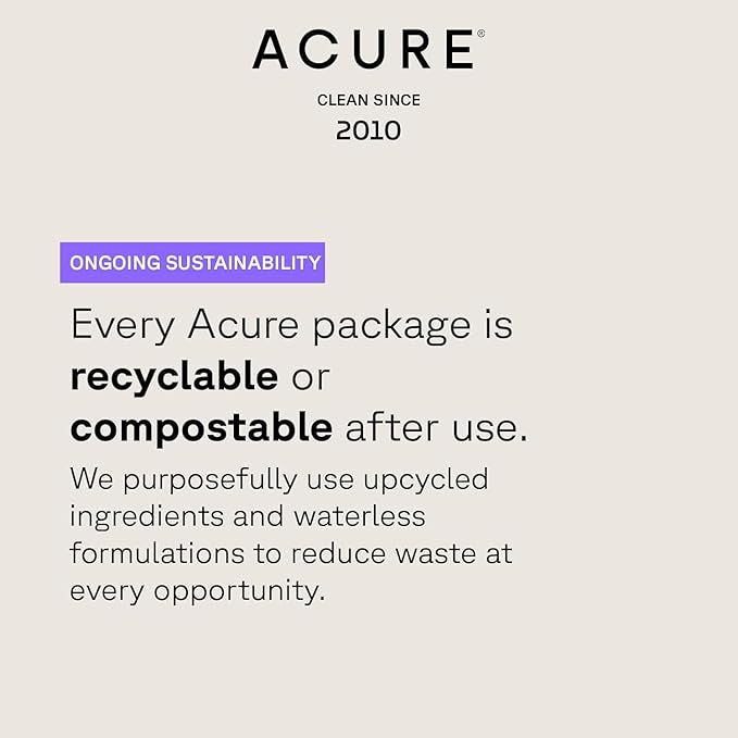 Acure Brightening Facial Scrub & Cleansing Gel Combo Pack - Exfoliating Face Wash & Gentle Daily Facial Cleanser for Radiant Skin with Sea Kelp, Pomegranate & Acai, 100% Vegan - 4 fl oz (2 Pack)