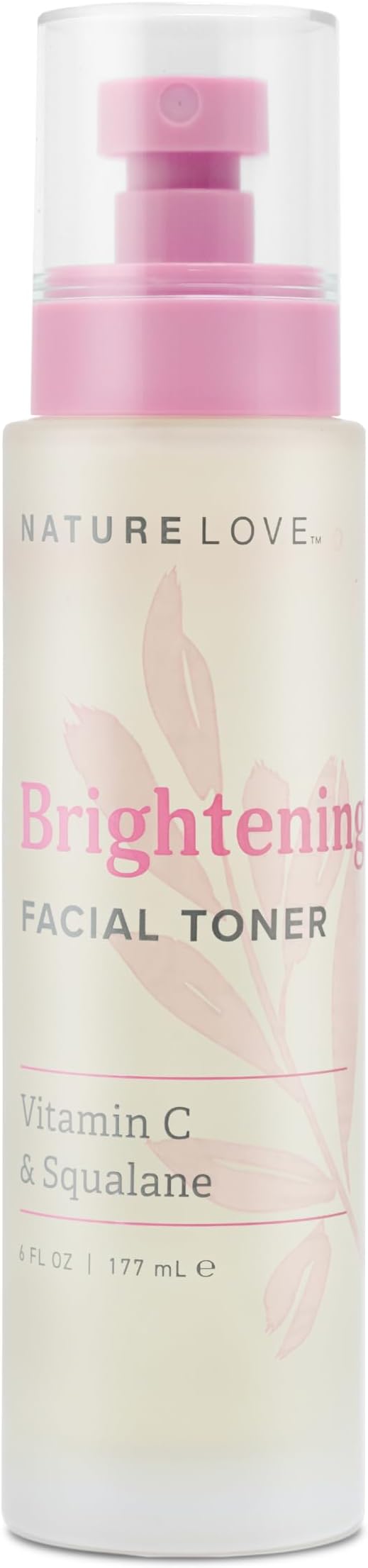 Nature Love Facial Toner - with Vitamin C & Squalane for Radiant Complexion | Made in USA, Cruelty & Paraben Free (6 Fl Oz)