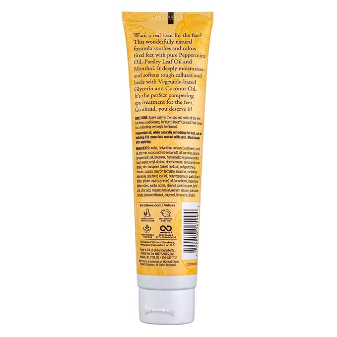 Burt's Bees Peppermint Foot Lotion 3.38 oz (Pack of 6)