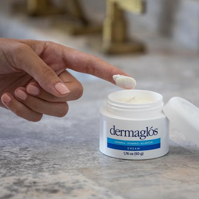 Dermaglos 2-pack Moisturizing Cream | Vitamin A (Retinoids), Vitamin E & Allantoin | Moisturizer for Wrinkles, Stretch Mark Prevention, Tattoo Aftercare, Scar cream, Anti-Aging | 1,76 oz