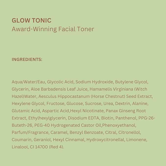 Pixi Glow Tonic Balancing Face Toner Glycolic Acid Toner for Radiant Skin Daily Brightening Toner (3.4 fl oz / 100 ml, Toner)