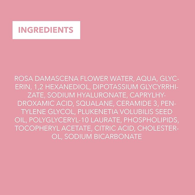 Exception Rosée - Regenerating Facial Mist - Hydrating & Refreshing - With Ceramides & Omega-3 & 6 - Brightening, Firming & Revitalizing Rose Water - For Radiant Skin - 1.69oz