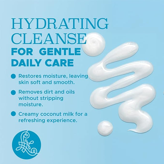 Luseta Coconut Milk Body Wash with Coconut Oil & Pomegranate -Shower Gel Body Wash for Deep Hydration, Gentle Cleansing, Soothes Skin for All Skin Types Sulfate & Paraben-Free 33.8oz