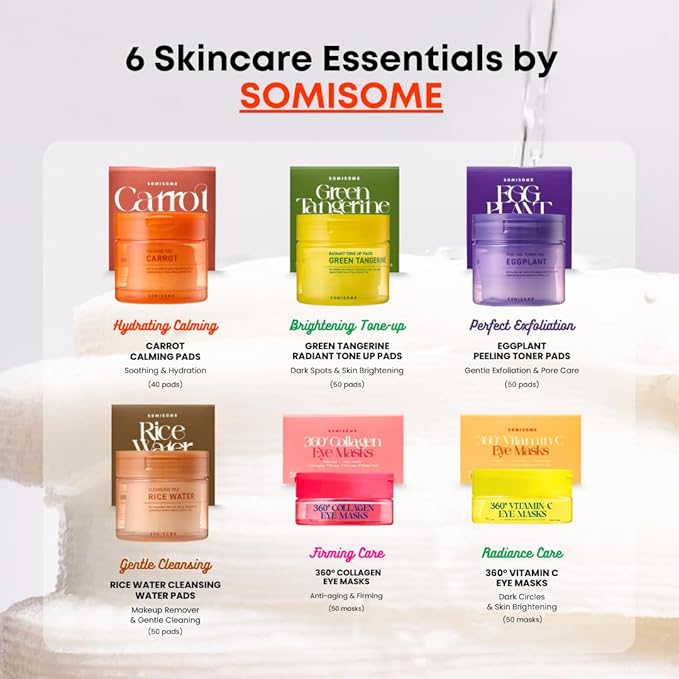 Carrot Calming Toner Pads – Korean Face Toner Pad with Centella Asiatica, Hydrating & Pore Minimizer, Soothing & Hydrating with Jeju Carrot Extract, 100% 7 Layer Cotton 40 Pads