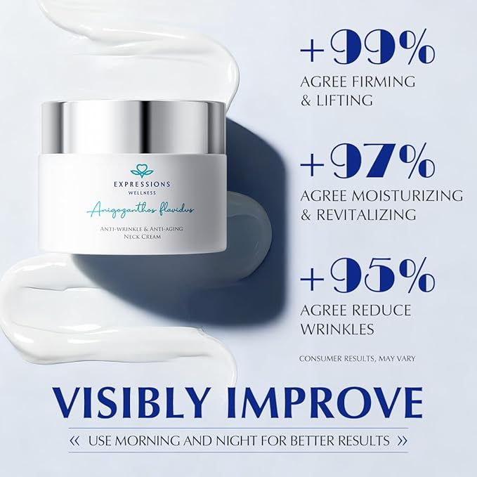 Neck Firming Cream Face Moisturizer for Neck,Chest, Décolleté, Neck Cream for Tightening and Lifting, Anti Aging,Reducing Wrinkles, Fine Lines, Day & Night Use 1.76 fl. oz