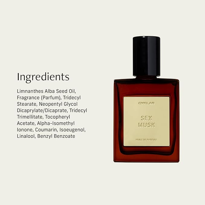 Perfume Oil Roll-On. Travel-Friendly Sex Musk Fragrance with Rose, Tonka Bean, and Musk Notes. Long-Lasting Essential Oil Parfum for Women and Men. 0.5 Fl Oz Scented Rollerball Bottle