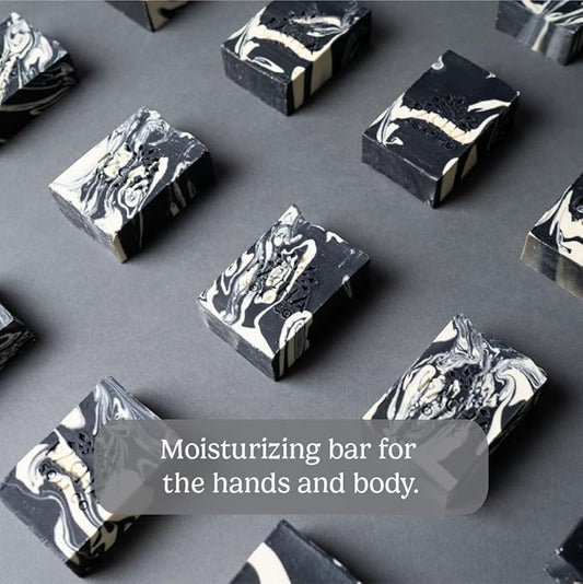 Pacha Soap Co. Bar Soap, Charcoal, 3-Pack (4 oz ea) - Premium, Handcrafted, Hydrating, Natural Face Wash, Hand Cleanser, Body Wash, Soothing Essential Oils