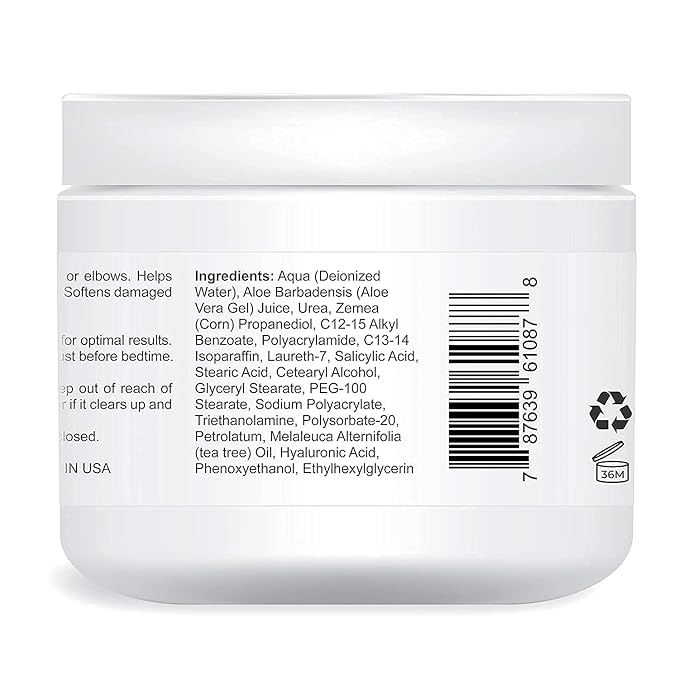 | 42% Urea Cream + 2% Salicylic Acid – Maximum Strength Foot & Skin Repair | Deep Exfoliation & Hydration for Cracked Heels, Dry Feet, Rough Skin & Callus Removal (4 Oz)