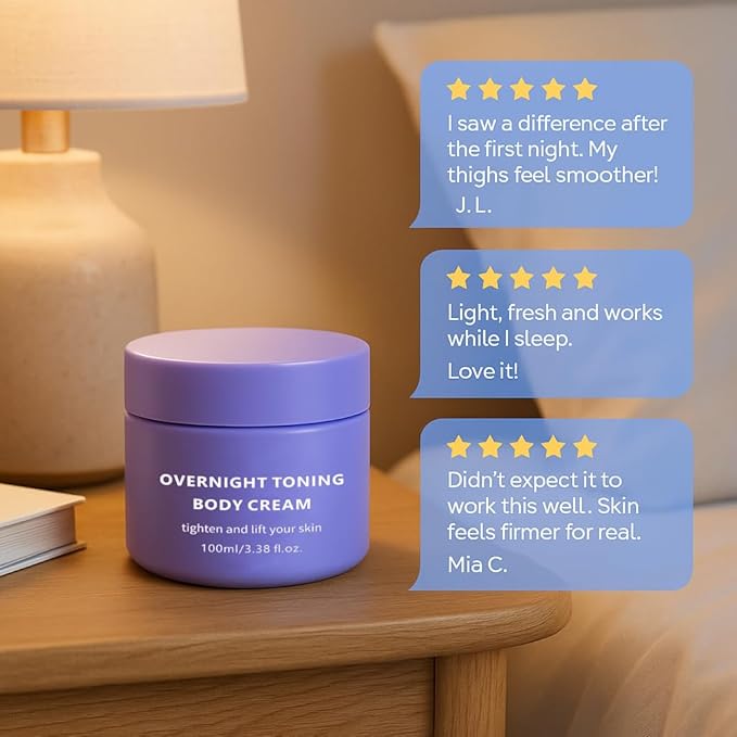Overnight Toning Whip, Anti-Wrinkle Skin Tightening Gel,Overnight Toning Body Firming Cream, Body Firming Whip That Works While You Sleep, Suitable for All Skin Types (1 Bottle)