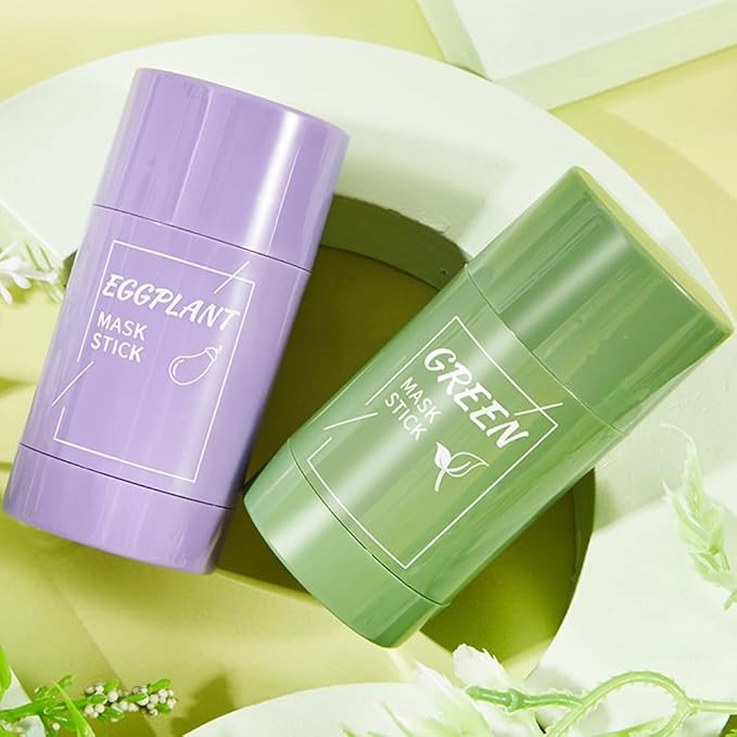 Clay Mask For Face, Blackhead Remover For Face, Deep Pore Cleansing, Moisturizing, Skincare Facial Mask for Refining Pores and Controlling Oil (Eggplant)