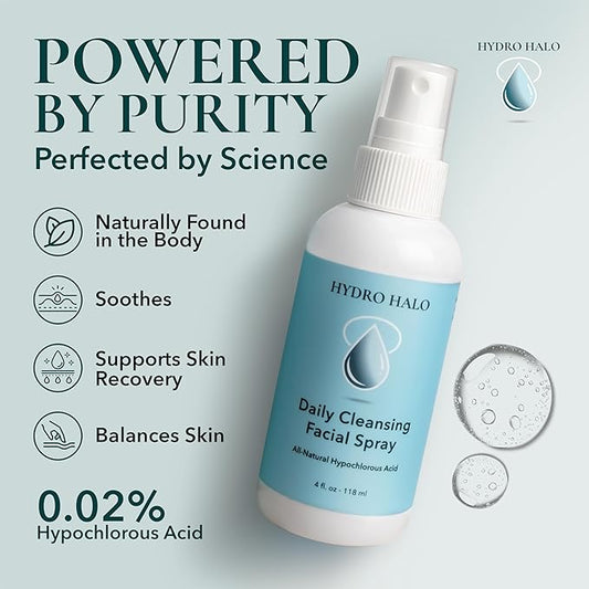 Hypochlorous Acid Face Spray 4oz – Hydrating Facial Mist, Calm & Soothe Irritation, pH Balanced, No Alcohol, Daily Skin Care, Made in USA