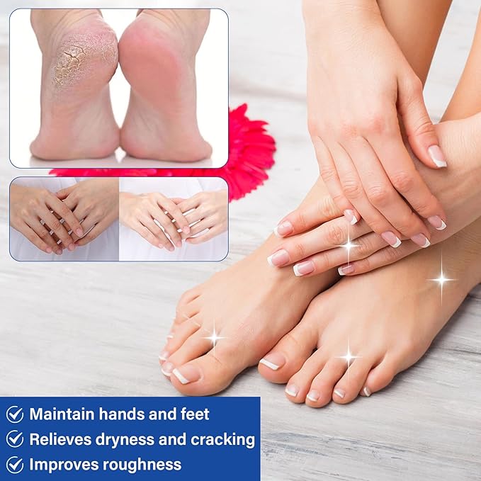 2PCS 60% Urea Hydrating and Anti-Cracking Foot Cream,2025 Upgraded Hand and Foot Cream Urea Moisturizer,Hydrates Dry and Cracked Feet and Hand (1.41 Ounce, White)