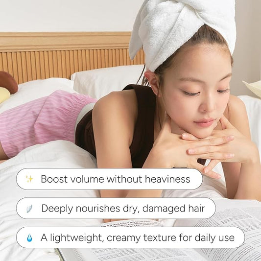 Hair Treatment Mask – Strengthening Protein & Peptide Repair & Conditioner for Damaged Hair – Argan Oil, Niacinamide & Centella – Paraben Free – Hinoki Bloom, 250g / 8.81 fl oz