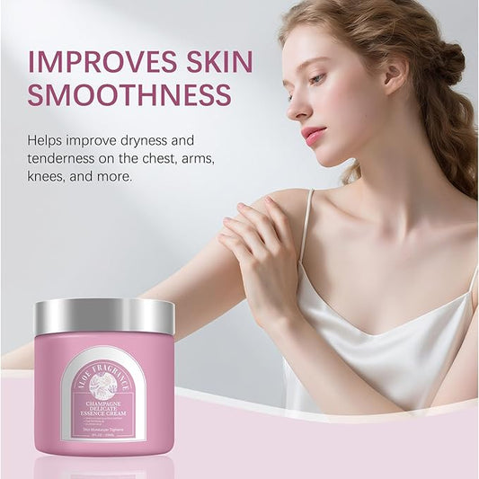 Champagne Lift Body Creme, Anti-Aging Skin Tightening with Lifting Formula, Deep Hydrates Dry Skin Arms & Legs. (Aloe Fragrance)