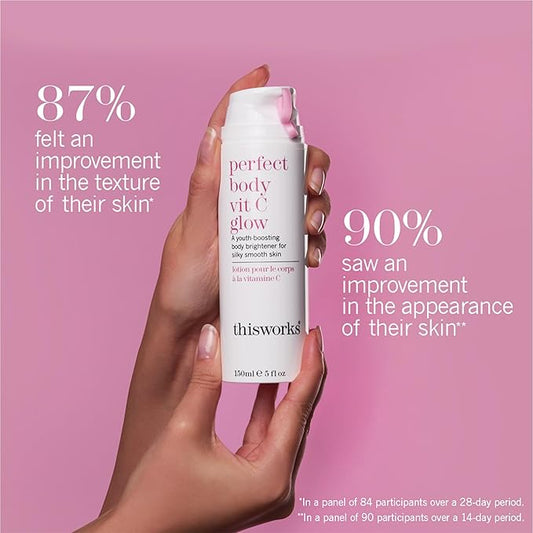 THISWORKS Perfect Body Vitamin C Glow Body Cream & Moisturizer 5 Ounce (150ml)