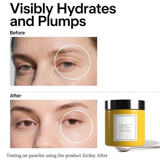 Champagne Firming Body Cream, Advanced Champagne Body Cream with Luxe-Lift Complex - Visibly Tighten & Lift Crepey Skin on Arms, Legs, Hydrating Anti-Aging Champagne Body Firming Cream, 8 oz