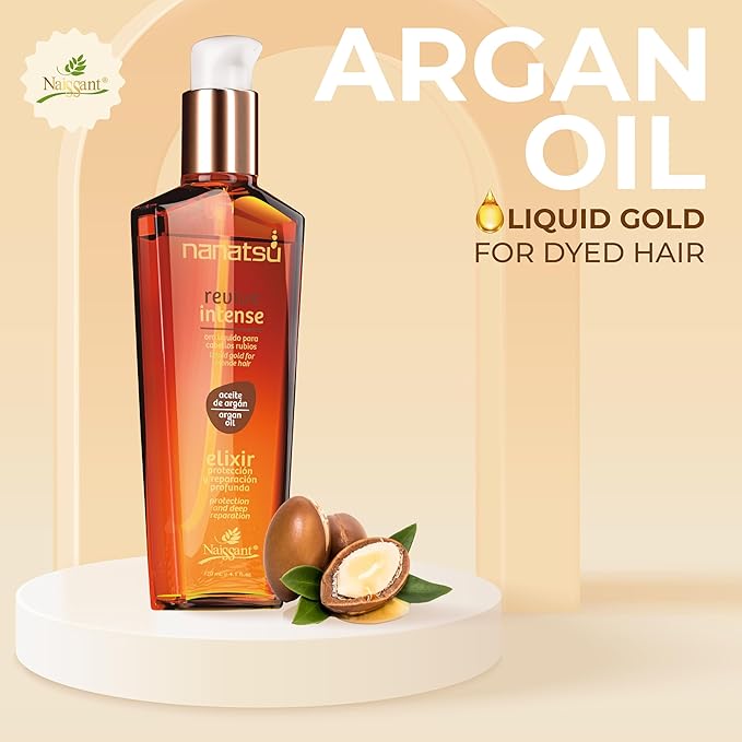 naissant Elixir Argan Oil Hair Treatment | Frizz Control, Heat and UV Protection for Color Treated and Natural Hair | Nourishes, Repairs, and Softens | Increases Shine and Color Vibrancy (4 FlOz)