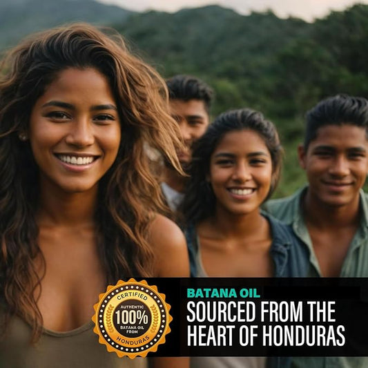 Unrefined Batana Oil for Hair Growth - Authentic & Organic Dr Sebi Batana Hair Mask from Honduras - Natural Hair Growth Oil - 4 Ounce Jar