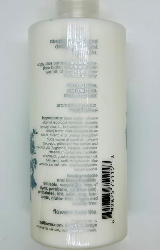 Red Flower Moonflower Softening Lotion – Deep Hydration & Skin Repair Body & Hand Lotion with Shea Butter & Olive Fruit Oil, Vegan, Sulfate-Free, 10 oz