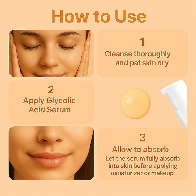 Glycolic Acid Serum - With Witch Hazel, Retinol, Jojoba Oil, Aloe Vera & Botanical Extracts - Resurface Texture & Brighten Skin Tone - 1 FL OZ / 30ML