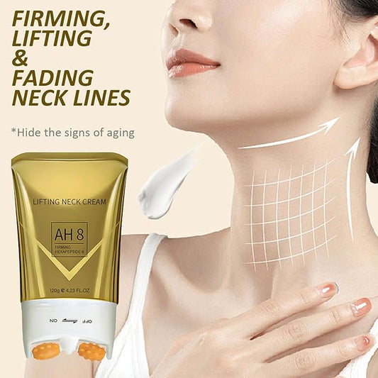 Peaq Firming Neck Cream, Peaq Ah-8 Neck Firming Cream, Neck Tightening Cream with Roller, Lifting Loose Skin, Smooths Wrinkles, Moisturizing Skin Care (3)