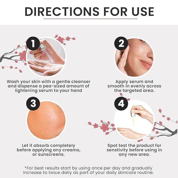 Geisha, Kojic Acid Serum, 1 Fl oz / 30ml, Helps to Reduce Dark Spots on Face, Body, Armpits, Elbows, Knees, Made in USA