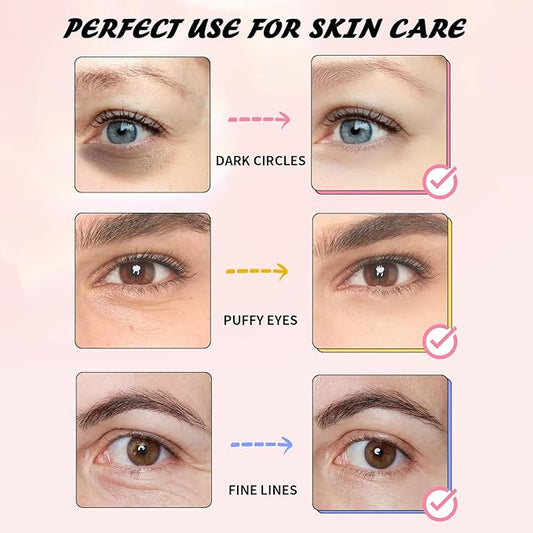 Eye Masks (8 Pairs) - 24K Gold, Caffeine and Retinol Under Eye Patches, Gel Pads for Wrinkles, Puffiness & Dark Circles, Bachelorette Party Favors, Self Care, Birthday Gifts for Women