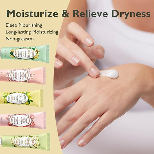 10 Pack Hand Cream Gifts Set for Women - Travel Size Hand Lotion for Dry Cracked Hands Instant Relief Moisturizing Hand Plant Fragrance Hydration Lasting Appreciation Christmas Gifts 1.06Oz Each