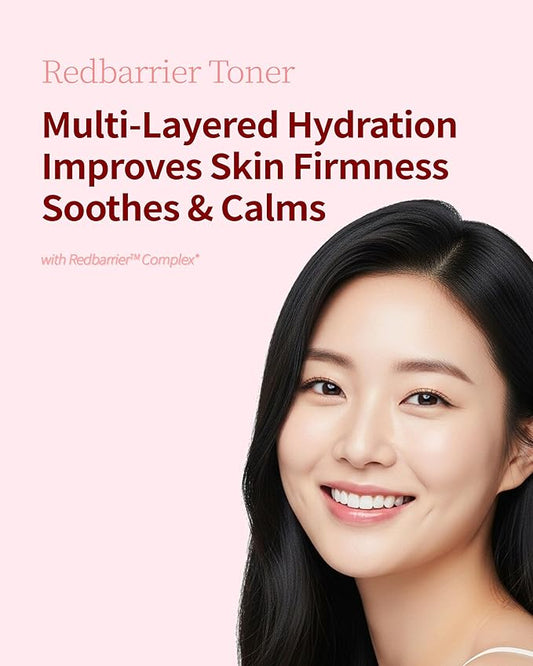 Redbarrier Hydrating Toner | Vegan Face Toner with Peptides, Ceramide & Niacinamide for Skin Barrier Repair & Anti-Aging | Korean Skincare for Stressed, Sensitive & Dry Skin, 5.07 fl. oz.