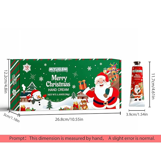 10 Pack Christmas Hand Lotion Gifts Set,Moisturizing Hand Cream for Women, Moms & Coworkers,Mini Travel Size Holiday Gifts, Stocking Stuffers & Bulk Gifts for Christmas Appreciation 30ml
