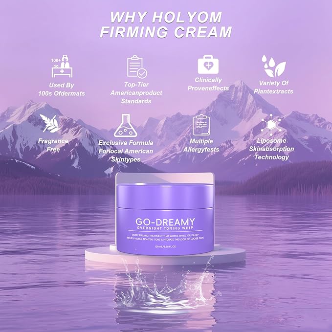Get Dreamy Overnight Toning Whip, Skin Tightening Cream for Body, Body Firming for Women That Works While You Sleep, Skin Tightening Cellulite Cream Suitable for All Skin Types