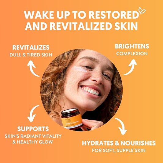 By Nature Face Night Cream - Vitamin C + Collagen PM Moisturizing Facial Lotion for Women (2 Oz)