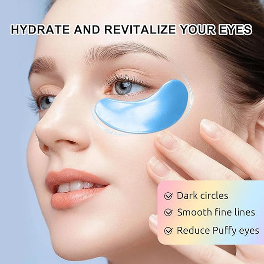 Permotary Under Eye Patches(40 Pairs), Collagen Crystal Eye Mask with Hyaluronic Acid, Under Eye Mask for Dark Circles, Puffy Eyes, Wrinkles, Treatment Skin Care
