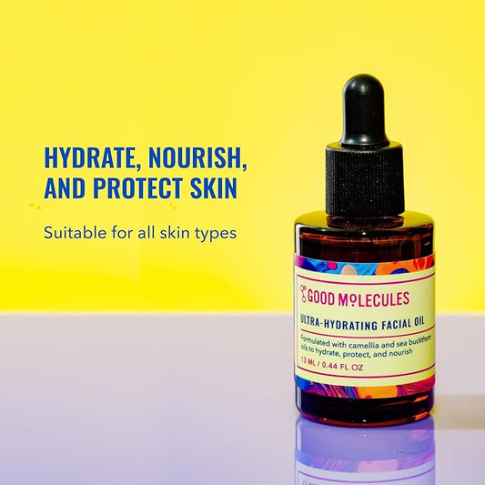 Good Molecules Ultra-Hydrating Facial Oil - Face Moisturizer with Nourishing Sea Buckthorn and Camellia Oils - Hydrating Skin Care for Face