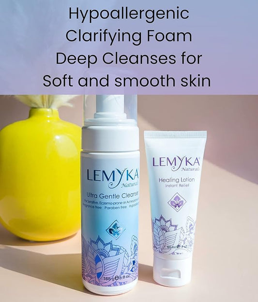 Foaming Face Wash - Gentle, hydrating for Rosacea, Eczema-prone, Acne, Dry, Sensitive Skin, Natural Facial Cleanser, pH 5.5, Fragrance-free, SLS-free, Paraben-free, 5.8OZ