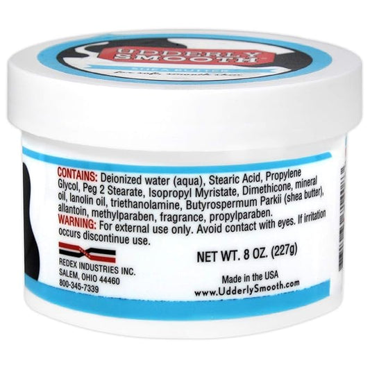 UDDERLY SMOOTH Foot Cream with Shea Butter, Lightly Scented, 8 Ounce Jar