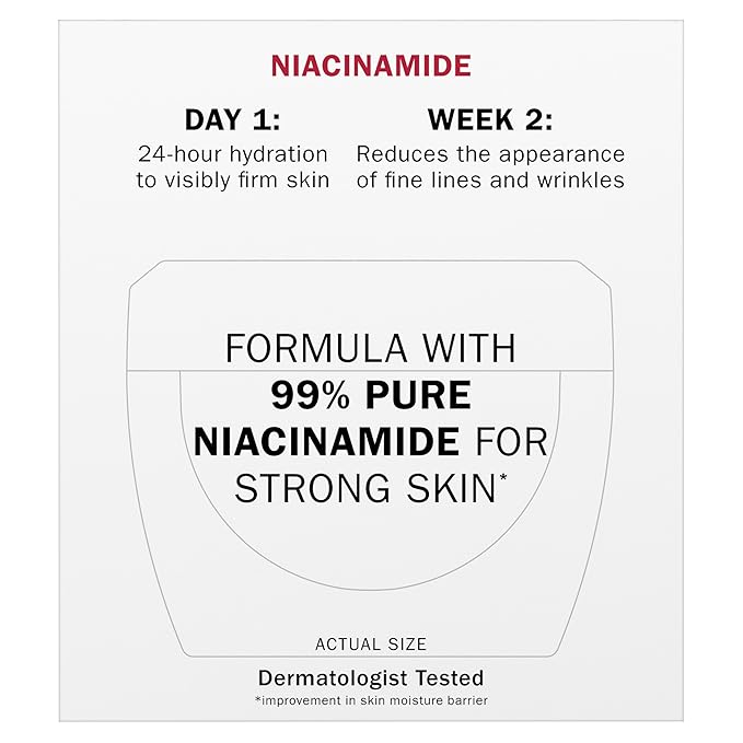 Olay Niacinamide Face Moisturizer, Firming Cream for Women, Non-Greasy - Anti-Wrinkle, Anti-Aging, Hydrating, Renewing, Stronger Skin Barrier, Smooths - Peptides, 1.7 Oz