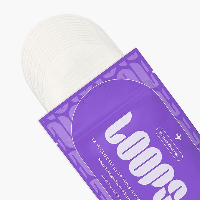 LOOPS MicroCellular Moisturizer Korean Skincare - Nourish, Replenish, and Rebalance - Collagen Boosting, Restoring, Moisturizing Skin Care - Pre-soaked Veocell Embo Pad - Anti-Aging Face Moisturizer