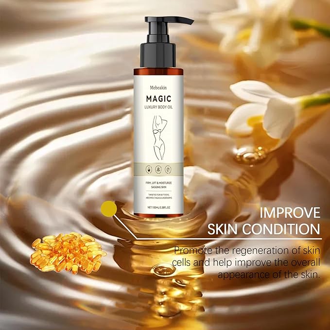 Magic Body Firming Oil,Deep Hydration,Anti-Wrinkle & Tightening skin Treatment,glow remedy oil firm and tighten,Body oil for woman in shower with Vitamin E(1)