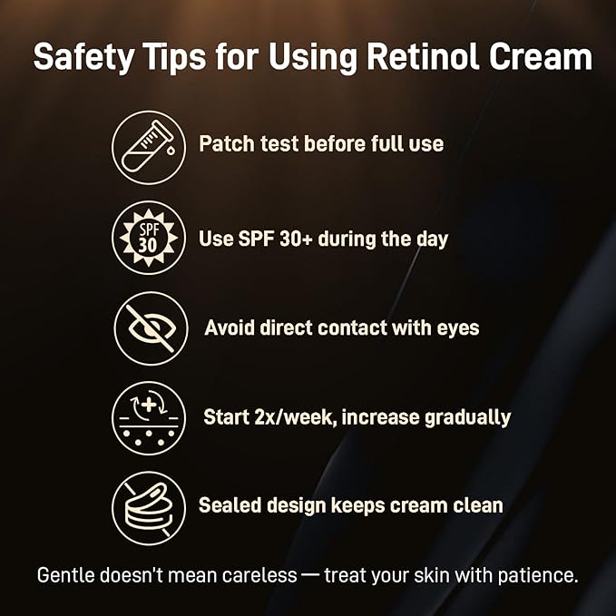 Retinol Cream for Face, Anti Aging Moisturizer with Triple Retinol Complex, Hyaluronic Acid, Collagen, Peptides, Niacinamide & 50000ppm Squalane, Wrinkle Cream for Women, Fragrance Free