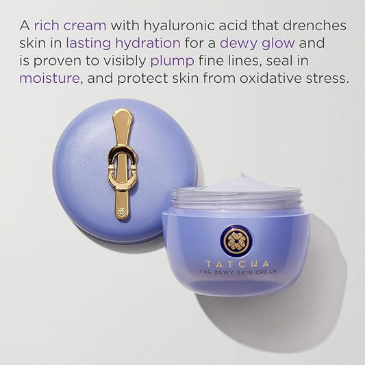 TATCHA The Dewy Skin Cream | Rich Face Cream to Hydrate, Plump and Protect Dry and Combo Skin, 50 ml | 1.7 oz