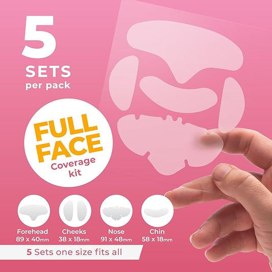 Full Face Pimple Patches (5 Sets), Hydrocolloid Pimple Mask, Large Pimple Patches, Full Hydrocolloid Mask