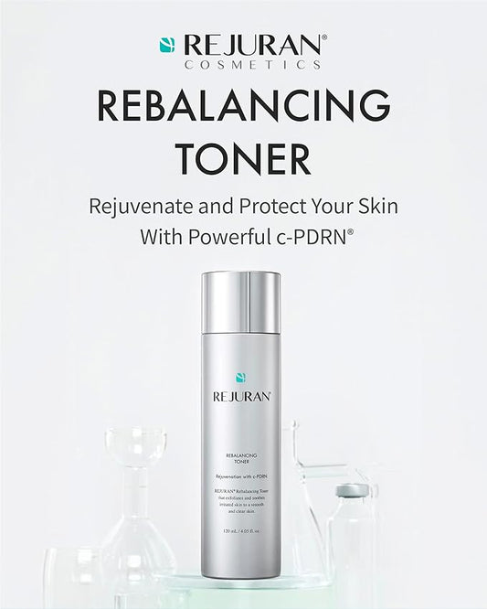 REJURAN® Rebalancing Toner, c-PDRN® – Salmon DNA Hydrating & Soothing Facial Toner for Skin Texture, Pore Care & Barrier Support with Salmon DNA. Korean Skin Care (4.05 fl oz)