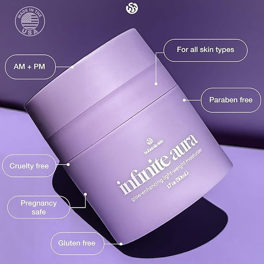 Infinite Aura – Barrier‑Repair Moisturizer with Beta‑Glucan, Ceramide Complex & Hyaluronic Acid | Copper Peptide & Vitamin C Glow Cream | 1.7 oz (50 ml)
