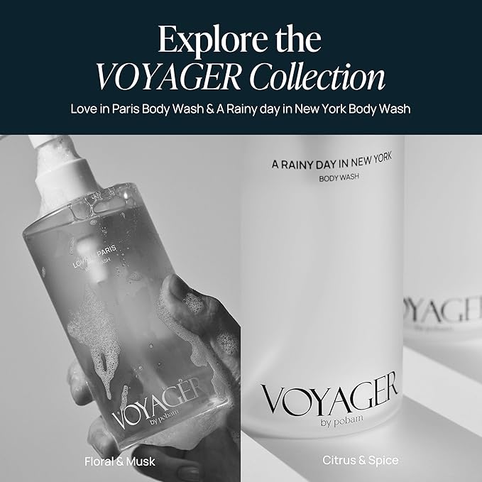 VOYAGER Foaming Body Wash with Pump, Non-stripping, Nourishing & Deep Hydration Cleanse. 10.14 Fl. Oz./300ml (Rose)