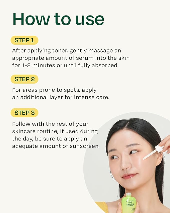 YADAH Green Tangerine Vita Serum 1.01 Fl oz 1-Pack - Hydrating, Revitalizing Serum with Vitamin C for Dull Skin and Radiant Complexion