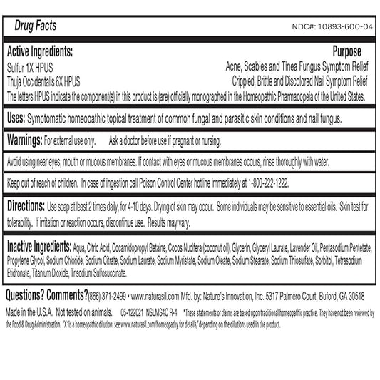 Naturasil 10% Sulfur Lavender Soap Treatment Natural Relief for Acne, Bug Bites, Warts, Mites, Eczema, Itching, Discomfort | for Kids & Adults: Face & Body Soap | 4oz Bars (2)