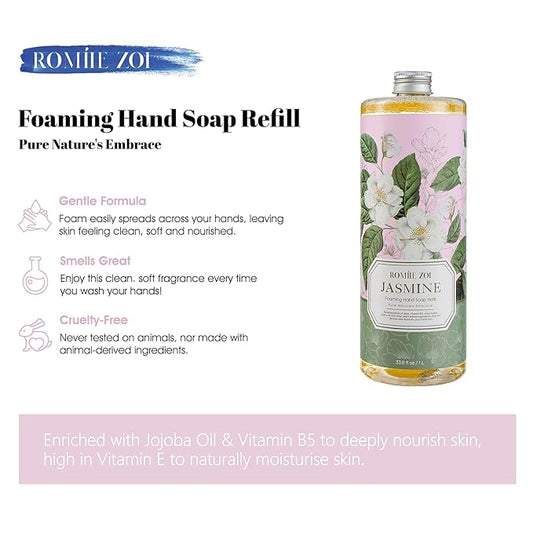 Foaming Hand Soap Refill, Jasmine, Gentle & Moisturizing Formula, 1 L/ 33.8 FLOZ