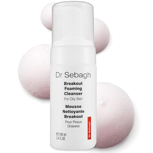 Dr Sebagh Breakout Foaming Cleanser (1.7 fl oz) - Face Wash for Acne Prone/Oily Skin - Purifies, Clears & Hydrates - Foam Face Wash for Oily Skin - Deep Pore Cleanser - Travel Size Facewash